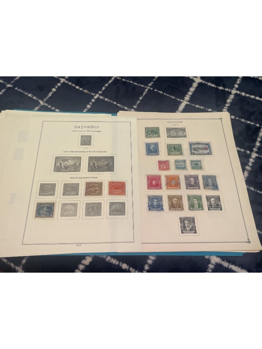 137 Vintage El Salvador Stamp 1891-1969 Postage Airmail Overprints Collection Po